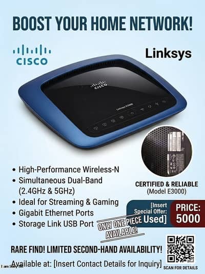 cisco E3000 Gigabite 5 G Router