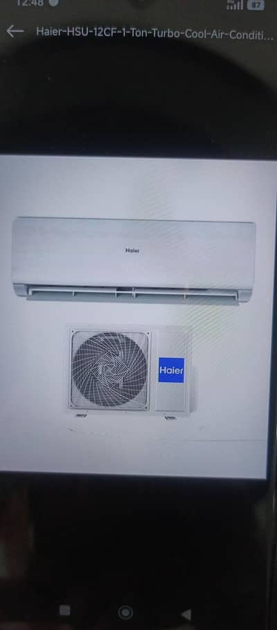 haier 1.5 ton split Ac new packed