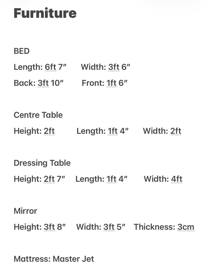 Bedset + Dressing Table + Mirror 4