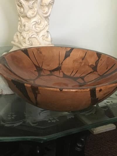 Handcrafted Wooden Resin Bowl