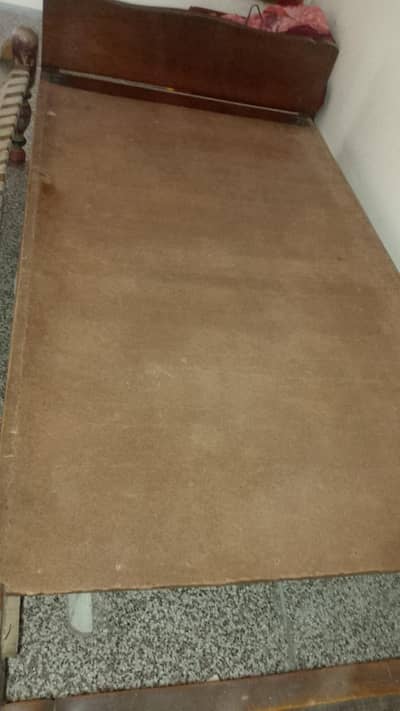 single bed with mattress wooden