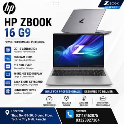HP ZBook Firefly 16 G9 | Core i7 12th Gen | 8GB DDR5 | 512GB SSD