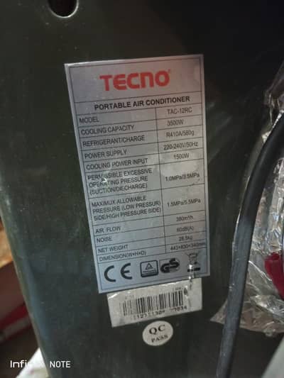Tecno 1 Ton Portable Aircondition