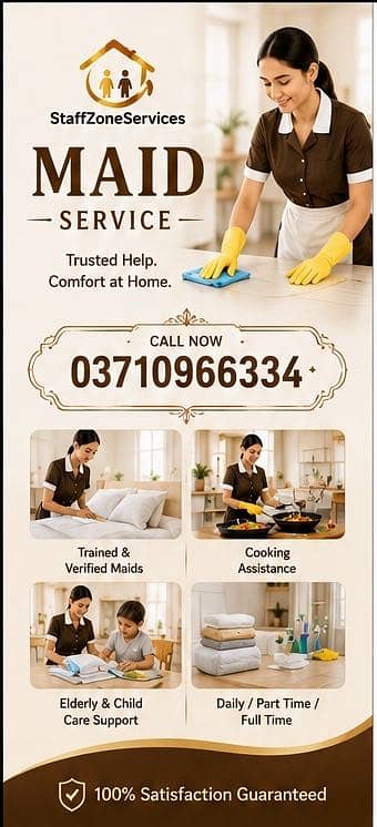 Maid Services | House Maid | Babysitter | Cook | Caregiver | Nurses
