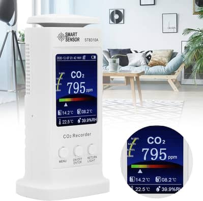 SMART SENSOR ST8310A CO2 Detector Air Quality Monitor 20000 PPM