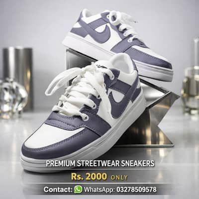Brand New Nike Style Low-Top Sneakers | White-Grey | All Sizes