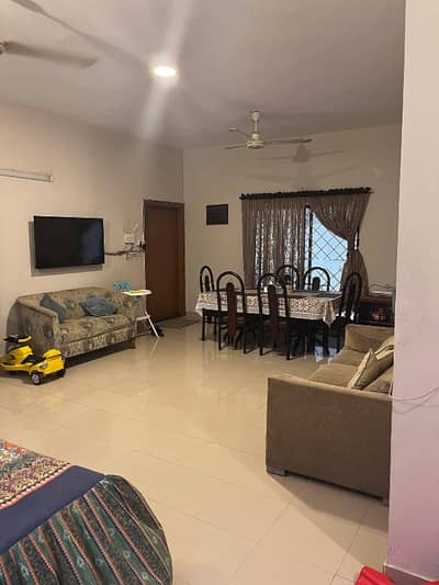 three bed dd ground tiled floor portion for rent in johar