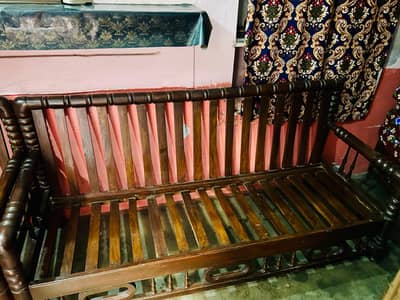 Wooden 3+1+1 Sofa Set – Neat & Clean