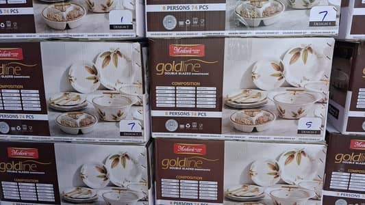Golden Dinner Set - 72 Pieces (New)