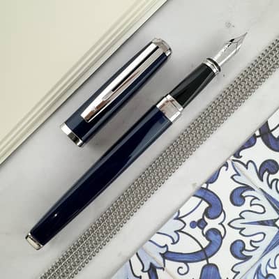 Waterman exception slim blue fountain