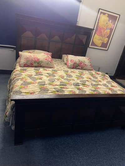 bed with side tables for sale