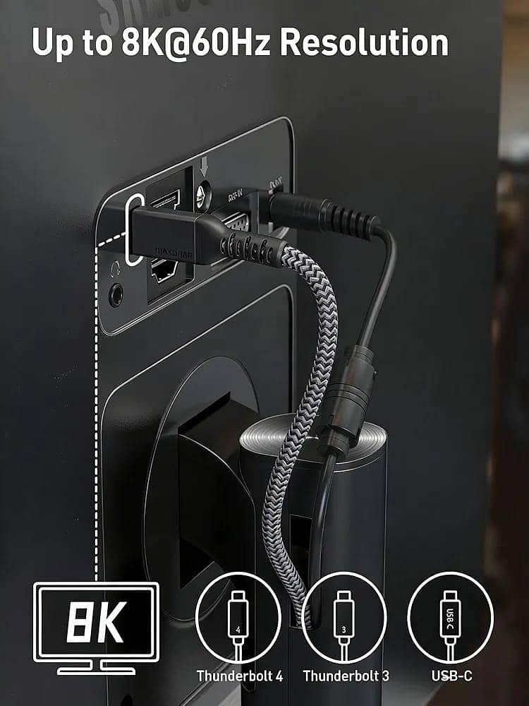 3 meter braided thunderbolt 4 cable 2