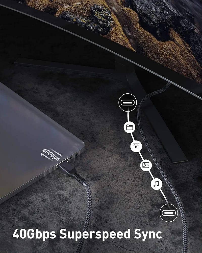 3 meter braided thunderbolt 4 cable 5