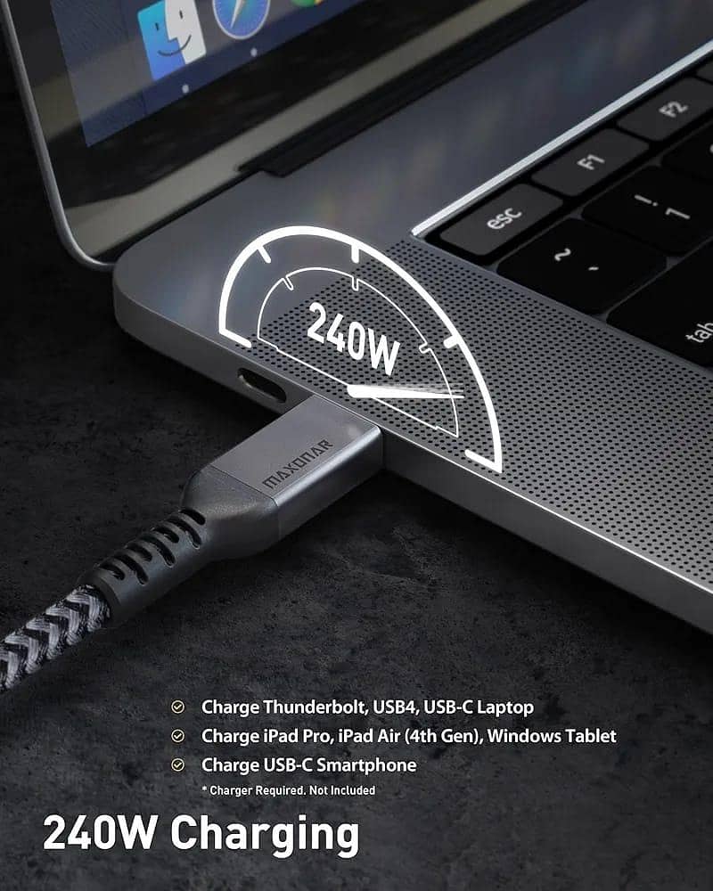 3 meter braided thunderbolt 4 cable 6