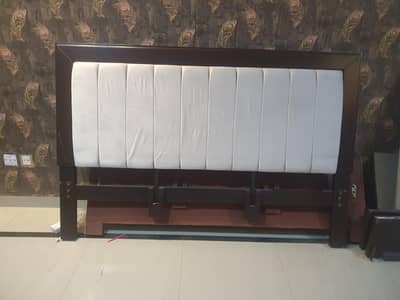 king size bed with 2 side tables. almost new