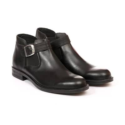 Leather Buckled Chelsea Boots