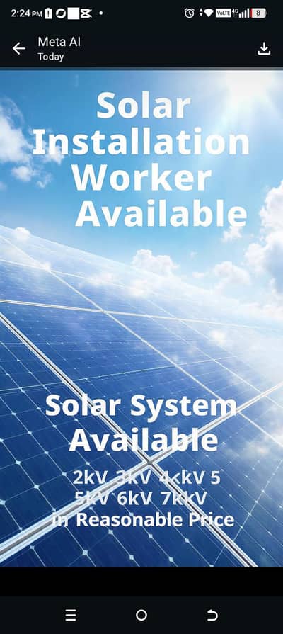 solar installation worker available