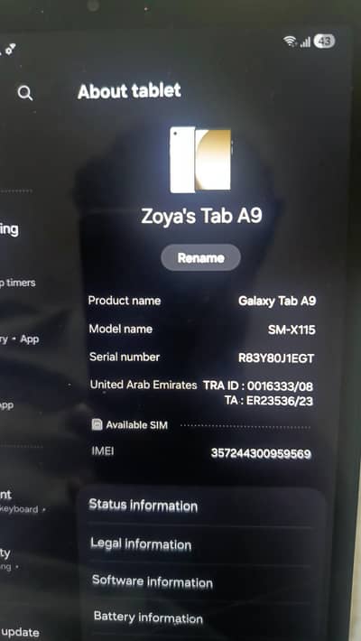 Samsung Galaxy tab A9