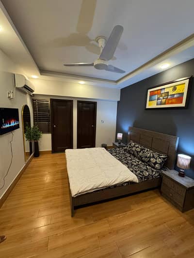 One bedroom apartment for rent available Gulbug green Islamabad lukurya furnished apartment