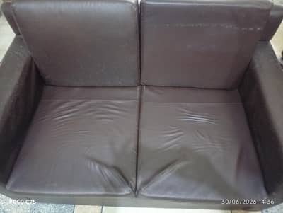 leather sofa with 2 seater in office