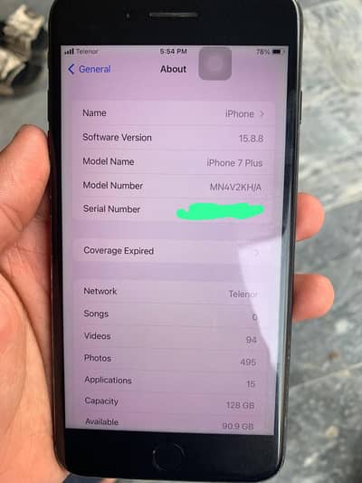 Apple iPhone 7 Plus 128gb memory PTA APPROVED