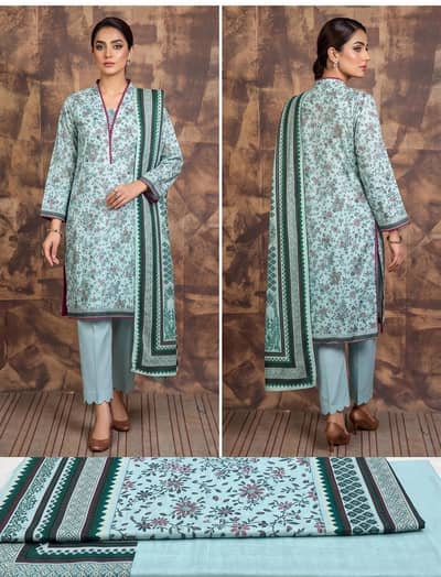 Mint Bloom Lawn Suit