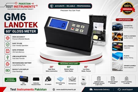 GM6 Landtek 60° Gloss Meter in Pakistan | Digital Surface Gloss Tester