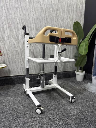 Patient Lifter Hydraulic Adjustable Commode Chair(Manual Lifting)