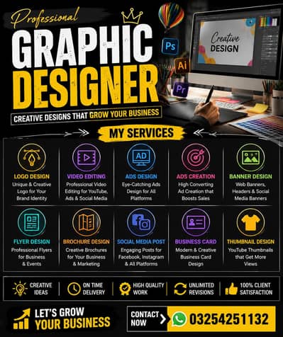 Professional Graphic Designer Logo & Video Editing & social media post