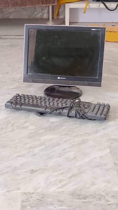 monitor and keyboard