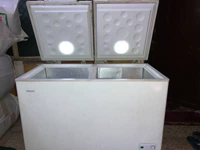 Haier deep freezer double door in good condition normal reason of sell
