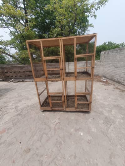 4 portion  Wodden cage | Specially for Aseel Hens and chicks