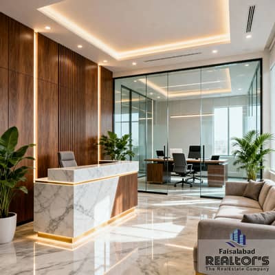 1000 Sq Ft Office for Rent in Kohinoor City, Faisalabad | Prime Commercial Location