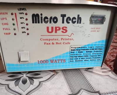Micro Tech UPS 1000 Watts - Computer, Printer & Net Cafe Use