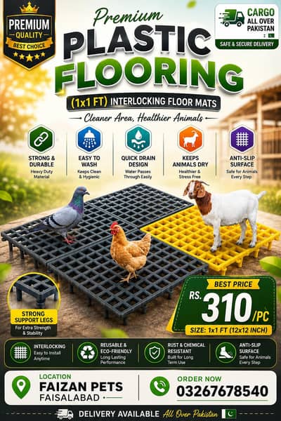 Plastic Flooring 1x1 foot avaliable 0326/7678/540