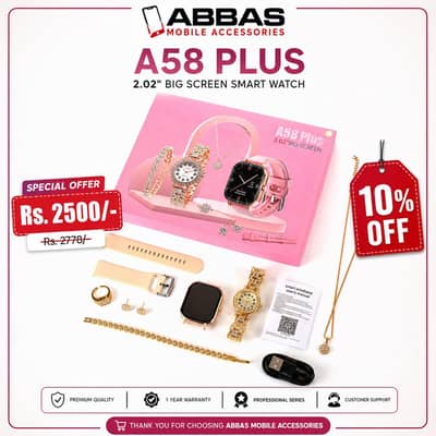 Smart watch GT 10 and A58 Ladies watch