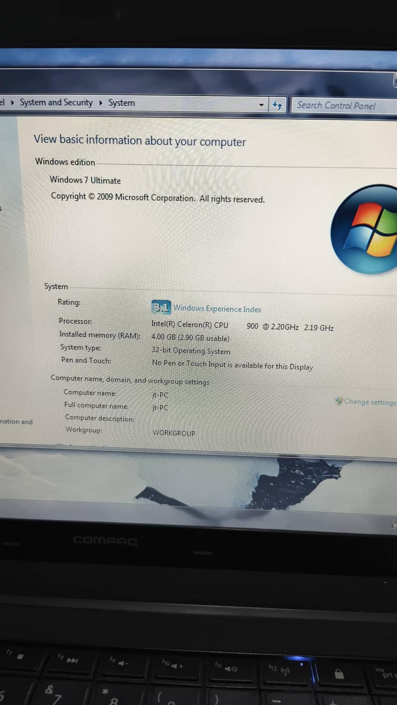 Compaq laptop 0