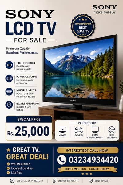 Sony lcd on very economical price