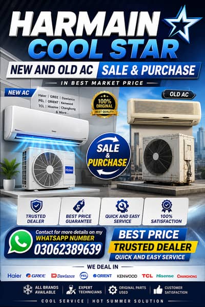 New & OlD AC Sale/Purchase /Installation & Repair Karachi