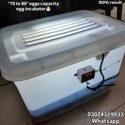 70 to 80 egg incubator manual or fresh and brand new incubator