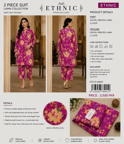 Royal Bloom Print Fabric