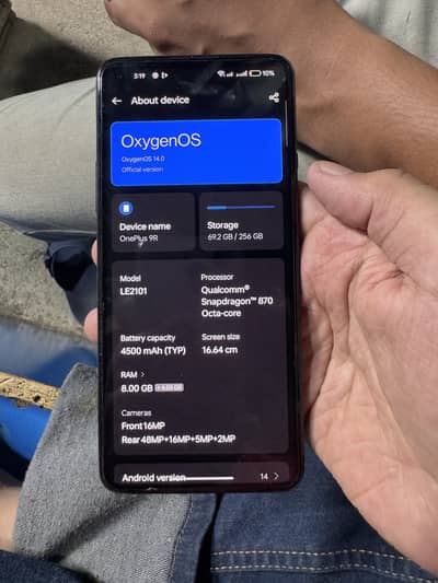 One Plus 9R 8+8/256