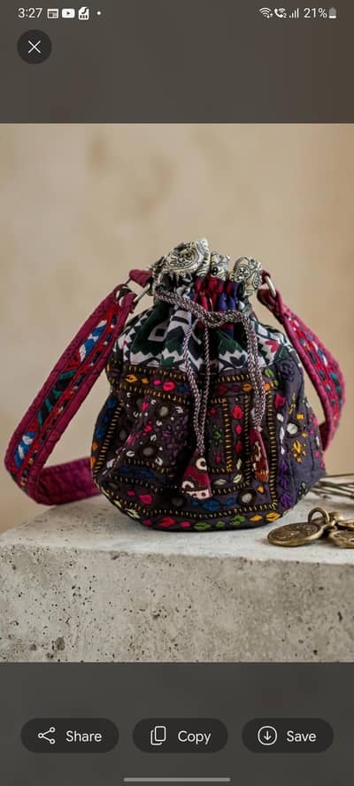 Traditional Handmade Sindhi/Blochi Embroidered  polyester bag