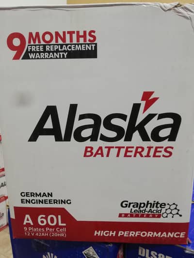 Alaska A60L 42AH Car Battery | Karachi