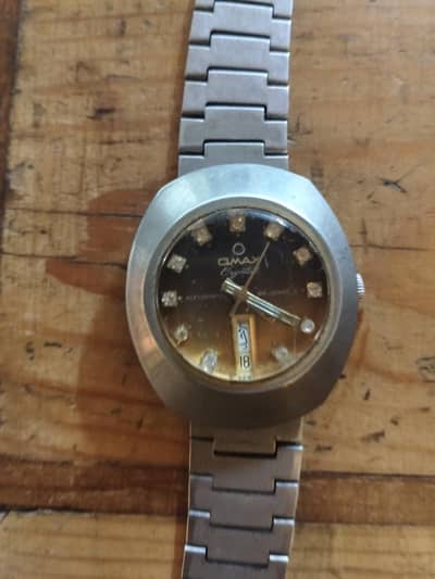 Vintage Omax Crystal Automatic 25 Jewels Watch