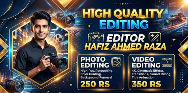 Online editing video editing 350 rs and phoyo editing 250 rs .