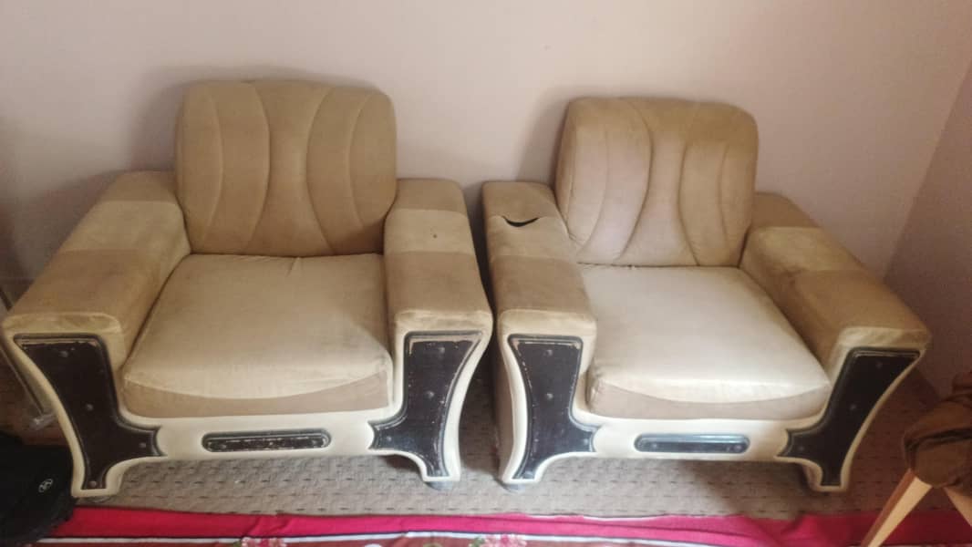 5 seater sofa set used 0