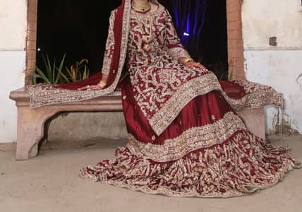 Luxury Custom Made Barat Bridal Dress – Worn Once – Like New