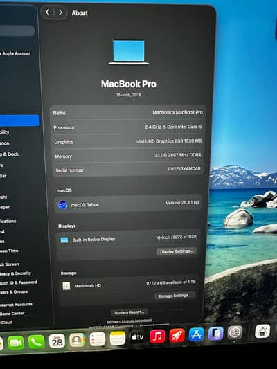 MacBook Pro 16" 2019 | Core i9 | 32GB RAM | 1TB SSD | 8GB GPU