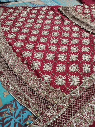 Branded Handmade Bridal Lhanga with jewelry